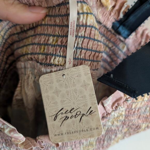 Free People Women's Bluebell Mixed Print Cotton Maxi Dress Antique Combo Size S - Picture 9 of 15